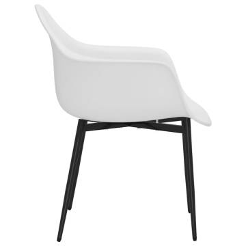 Dining Chairs 2 pcs White PP