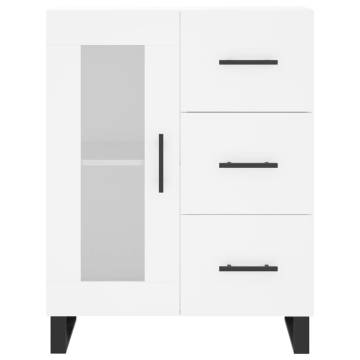 Highboard White 69.5x34x180 cm Engineered Wood