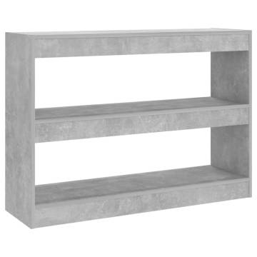 Book Cabinet/Room Divider Concrete Grey 100x30x72 cm