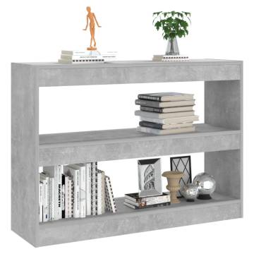 Book Cabinet/Room Divider Concrete Grey 100x30x72 cm