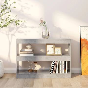 Book Cabinet/Room Divider Concrete Grey 100x30x72 cm