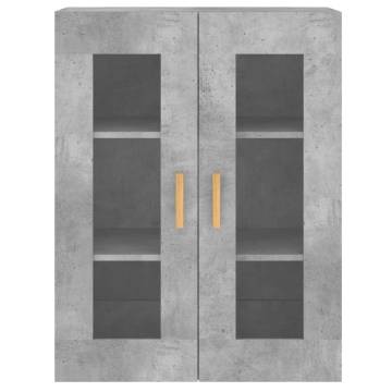 Wall Mounted Cabinets 2 pcs Concrete Grey Engineered Wood