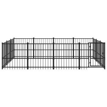 Outdoor Dog Kennel Steel 11.58 m²