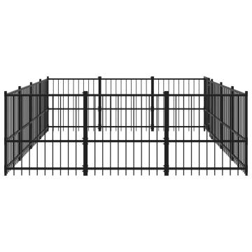 Outdoor Dog Kennel Steel 11.58 m²