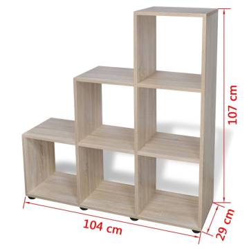 Staircase Bookcase/Display Shelf 107 cm Oak