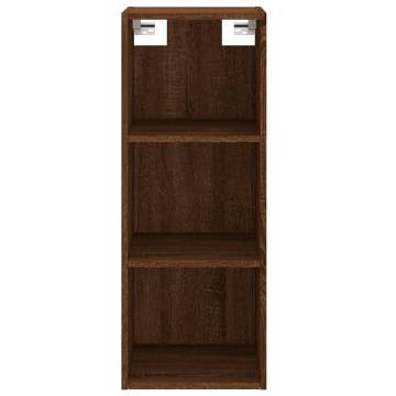 Highboard Brown Oak 34.5x34x180 cm Engineered Wood