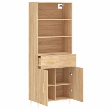 Highboard Sonoma Oak 69.5x34x180 cm Engineered Wood