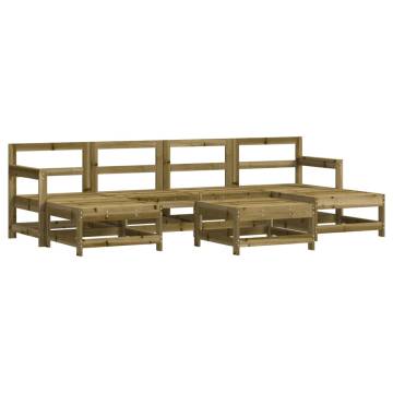 7 Piece Garden Lounge Set Impregnated Wood Pine