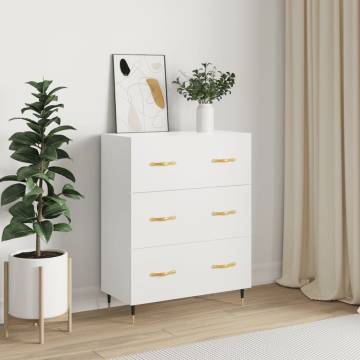 Sideboard White 69.5x34x90 cm Engineered Wood