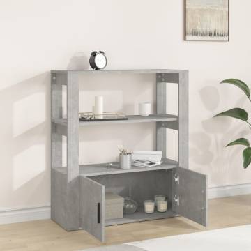 Sideboard Concrete Grey 80x30x90 cm Engineered Wood