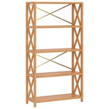 5-Tier Shelf 80x30x146 cm Solid Wood Oak