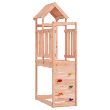 Play Tower with Rockwall 53x110.5x214 cm Solid Wood Douglas