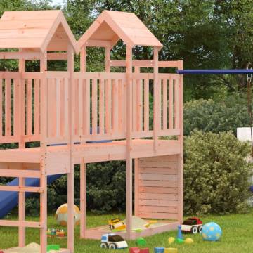 Play Tower with Rockwall 53x110.5x214 cm Solid Wood Douglas