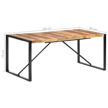 Dining Table 180x90x75 cm Solid Wood with Sheesham Finish