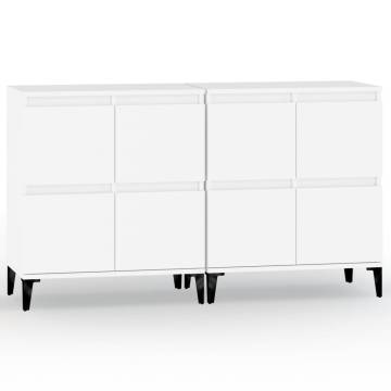 Sideboards 2 pcs White 60x35x70 cm Engineered Wood