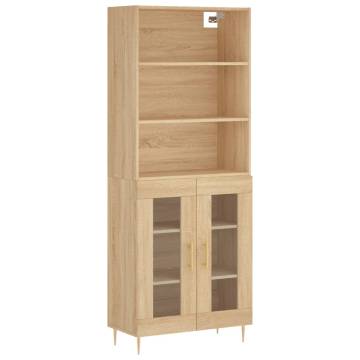 Highboard Sonoma Oak 69.5x34x180 cm Engineered Wood