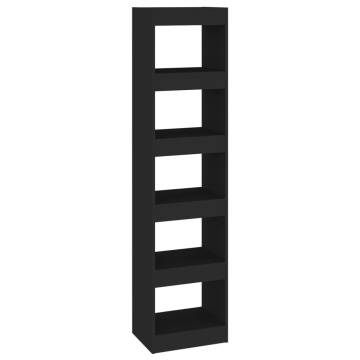 Book Cabinet/Room Divider Black 40x30x166 cm