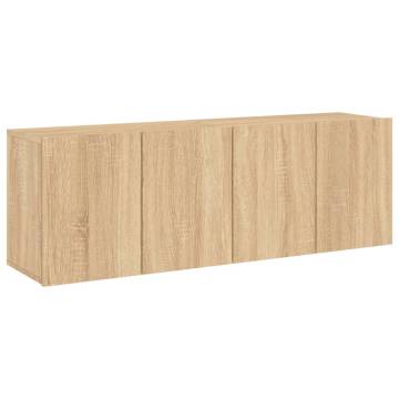 TV Cabinets Wall-mounted 2 pcs Sonoma Oak 60x30x41 cm