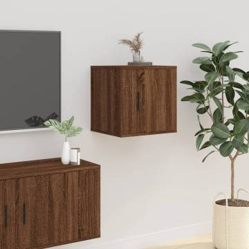 Wall Mounted TV Cabinets 2 pcs Brown Oak 40x34.5x40 cm