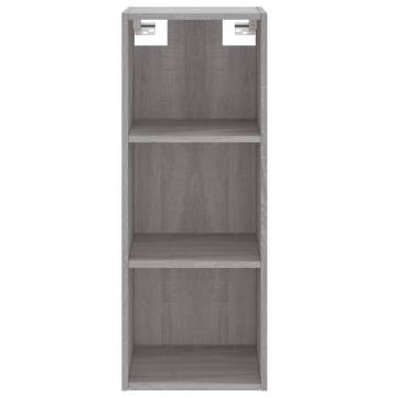 Highboard Grey Sonoma 34.5x34x180 cm Engineered Wood