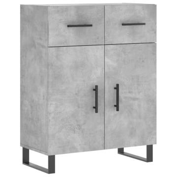 Highboard Concrete Grey 69.5x34x180 cm Engineered Wood