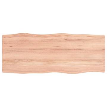 Table Top Light Brown 100x40x(2-4)cm Treated Solid Wood Live Edge