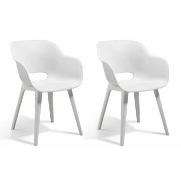 Keter Outdoor Chairs Akola 2 pcs White