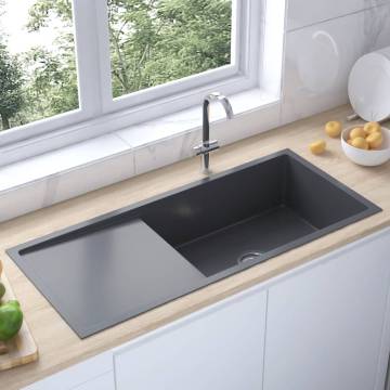 Handmade Kitchen Sink Black Stainless Steel