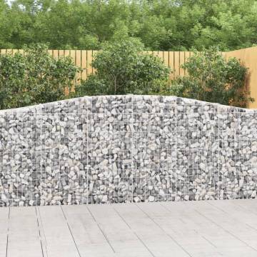 Arched Gabion Baskets 9 pcs 400x30x100/120 cm Galvanised Iron