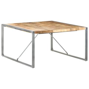 Dining Table 140x140x75 cm Rough Mango Wood