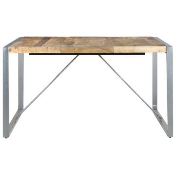 Dining Table 140x140x75 cm Rough Mango Wood