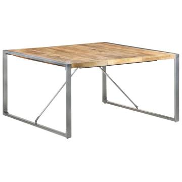 Dining Table 140x140x75 cm Rough Mango Wood