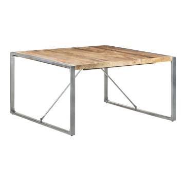 Dining Table 140x140x75 cm Rough Mango Wood