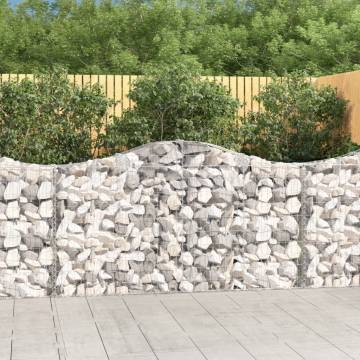 Arched Gabion Baskets 10 pcs 200x30x100/120 cm Galvanised Iron