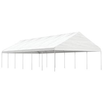 Gazebo with Roof White 13.38x5.88x3.75 m Polyethylene