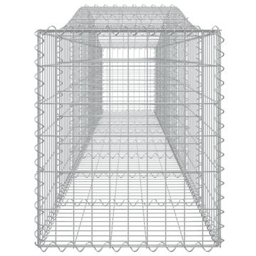 Arched Gabion Baskets 6 pcs 400x50x60/80 cm Galvanised Iron