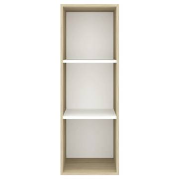 Wall-mounted TV Cabinet Sonoma Oak and White 37x37x107 cm Engineered Wood