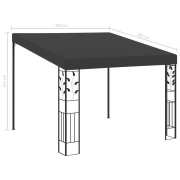 Wall-mounted Gazebo 3x3x2.5 m Anthracite