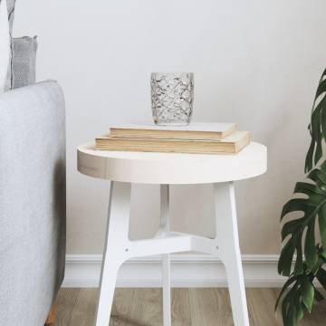 Table Top Round White Ø30x3 cm Solid Wood Pine