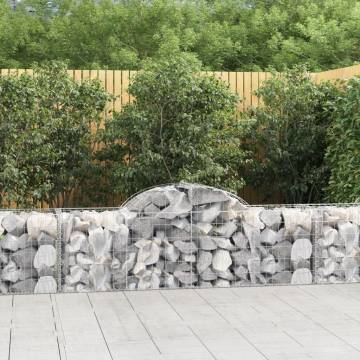 Arched Gabion Baskets 14 pcs 200x50x60/80 cm Galvanised Iron