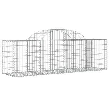 Arched Gabion Baskets 14 pcs 200x50x60/80 cm Galvanised Iron