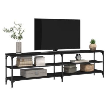 TV Cabinet Black 180x30x50 cm Engineered Wood and Metal