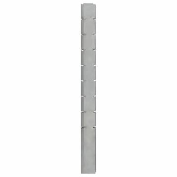 Garden Fence Posts 10 pcs Silver 220 cm Galvanised Steel