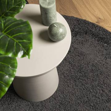 Shaggy Rug High Pile Modern Anthracite Ø 120 cm