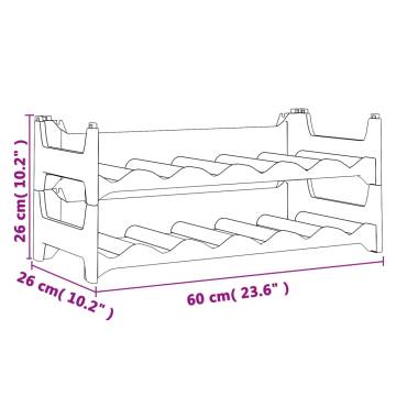 Wine Rack for 12 Bottles PP Stackable