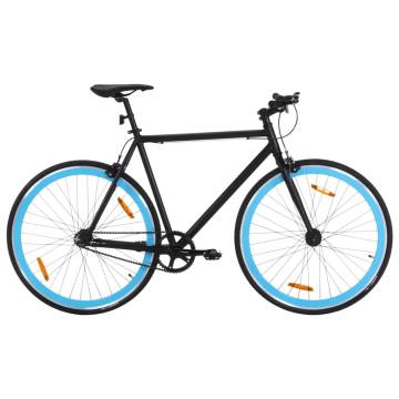 Fixed Gear Bike Black and Blue 700c 51 cm