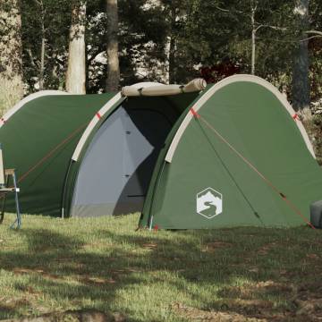 Camping Tent 4-Person Green Waterproof