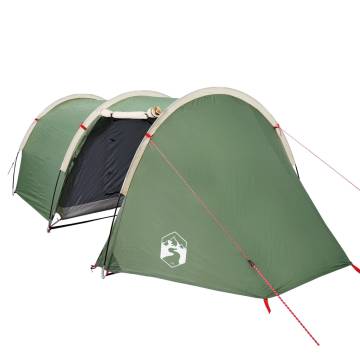 Camping Tent 4-Person Green Waterproof