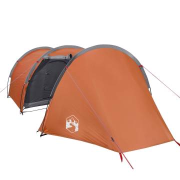 Camping Tent 4-Person Grey and Orange Waterproof