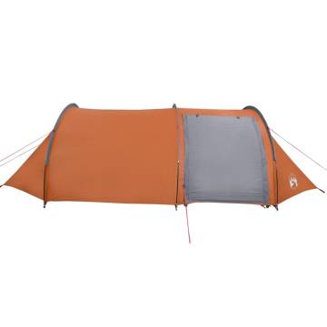 Camping Tent 4-Person Grey and Orange Waterproof